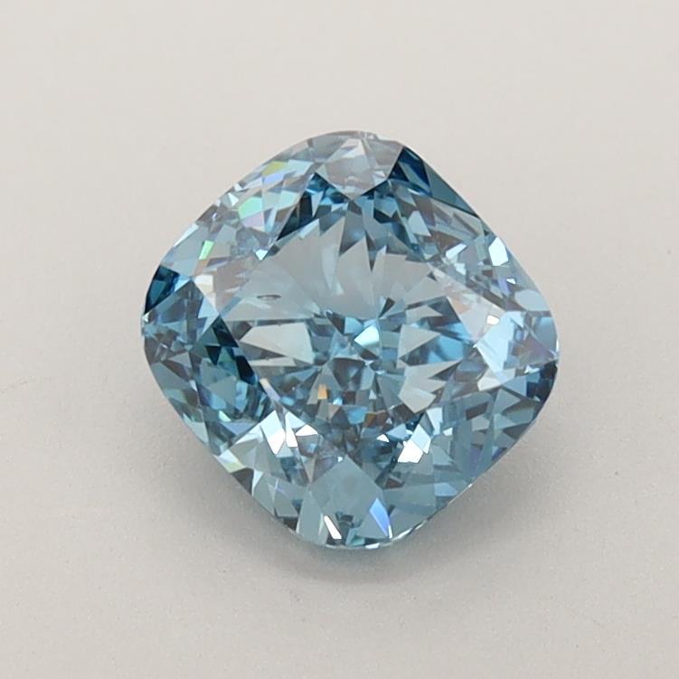 1.08 Ct. Fancy Vivid Blue Cushion Lab Grown Diamond