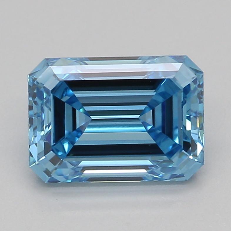1.01 Ct. Fancy Vivid Blue Emerald Lab Grown Diamond