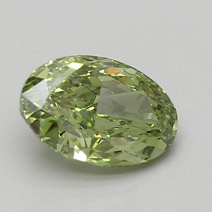 2.02 Ct. Fancy Vivid Green Oval Lab Grown Diamond
