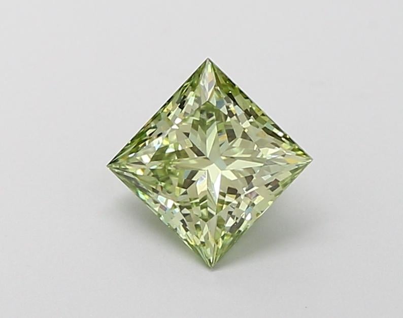 1.0 Ct. Fancy Intense Green Princess Lab Grown Diamond