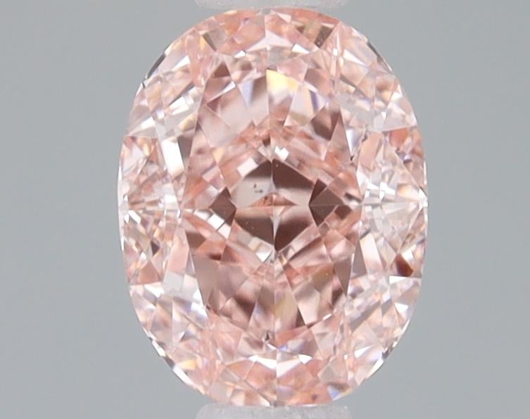 0.68 Ct. Fancy Intense Pink Oval Lab Grown Diamond