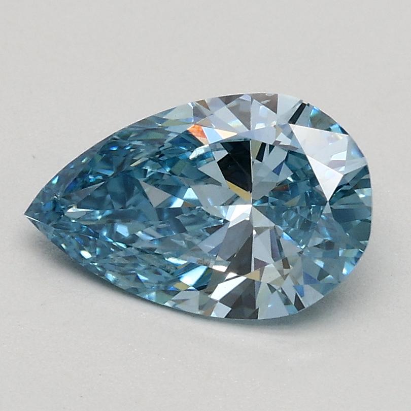 0.82 Ct. Fancy Vivid Blue Pear Lab Grown Diamond