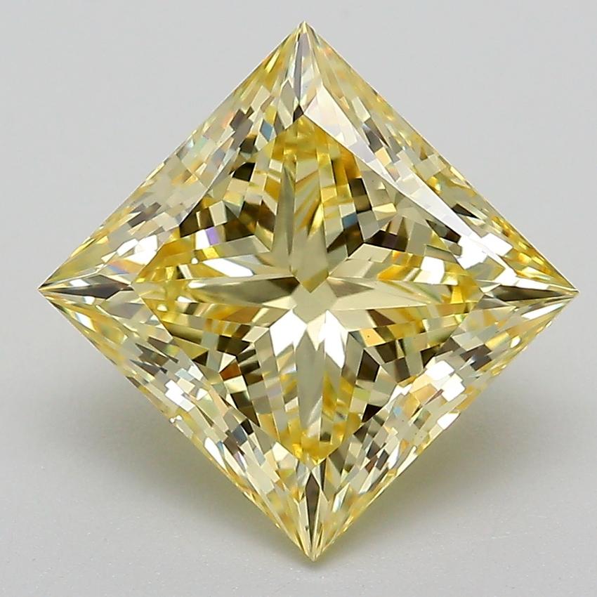 4.18 Ct. Fancy Yellow Princess Lab Grown Diamond