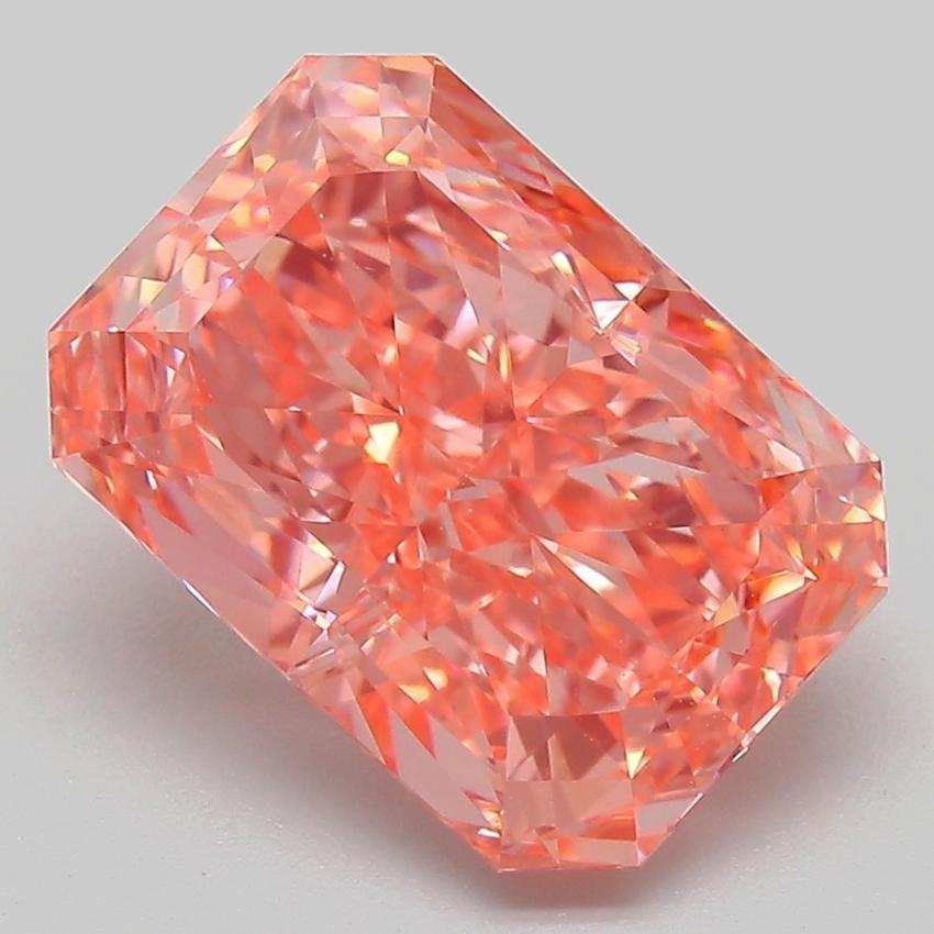 4.62 Ct. Fancy Vivid Pink Radiant Lab Grown Diamond