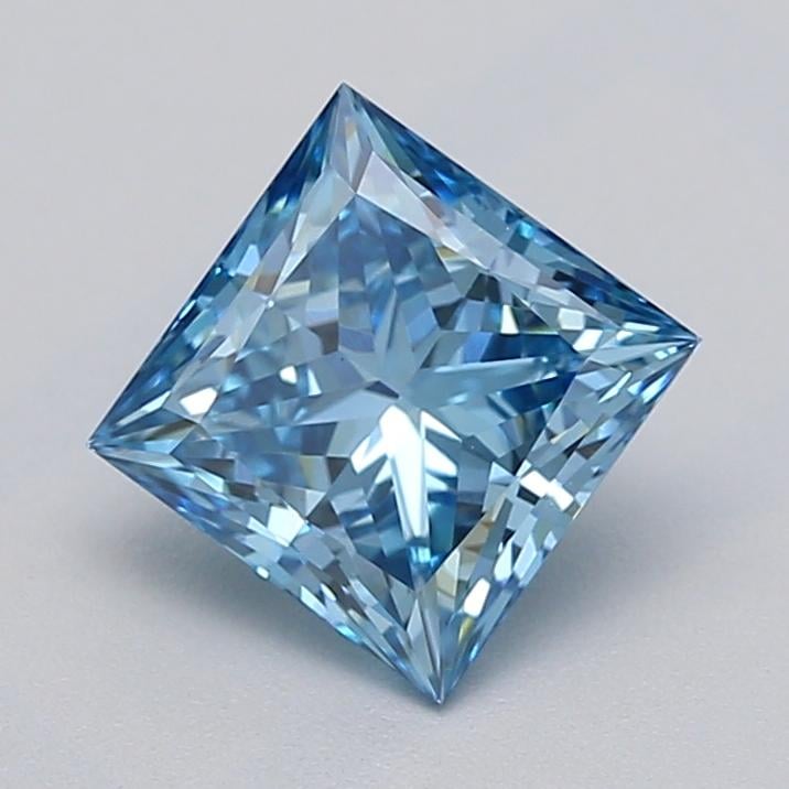1.00 Ct. Fancy Vivid  Blue Princess Lab Grown Diamond