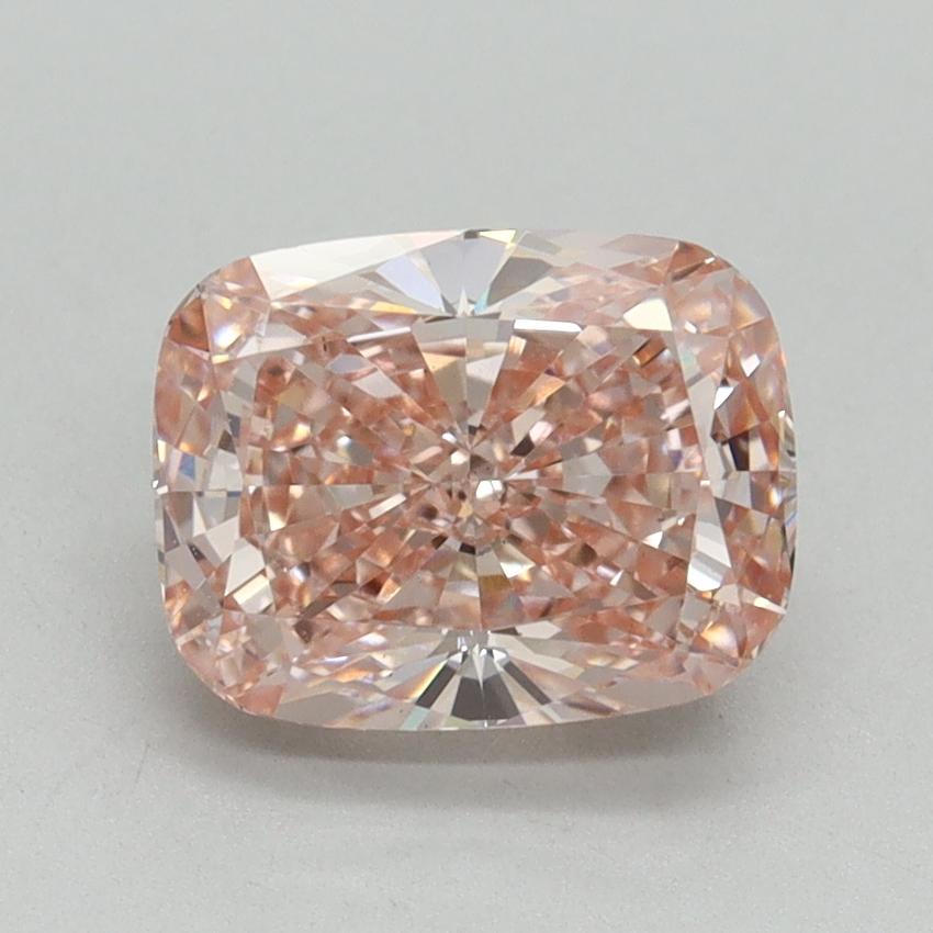 2.00 Ct. Fancy Vivid Pink Cushion Lab Grown Diamond