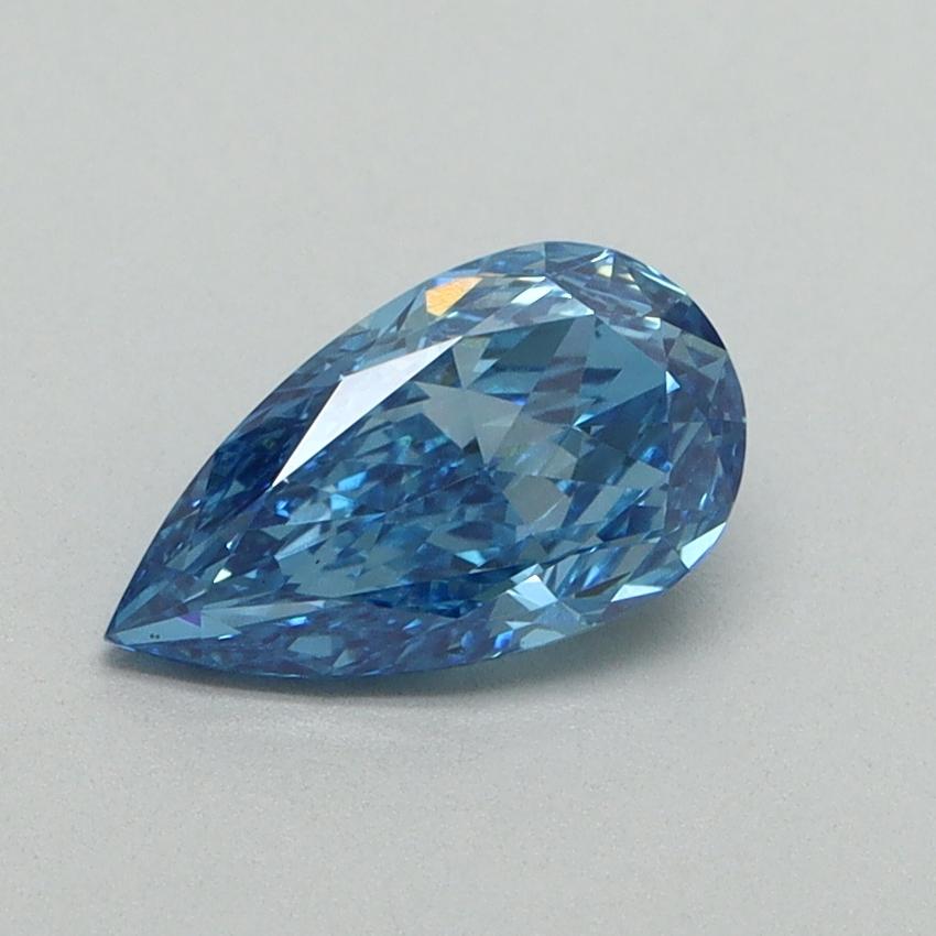 0.91 Ct. Fancy Vivid Blue Pear Lab Grown Diamond