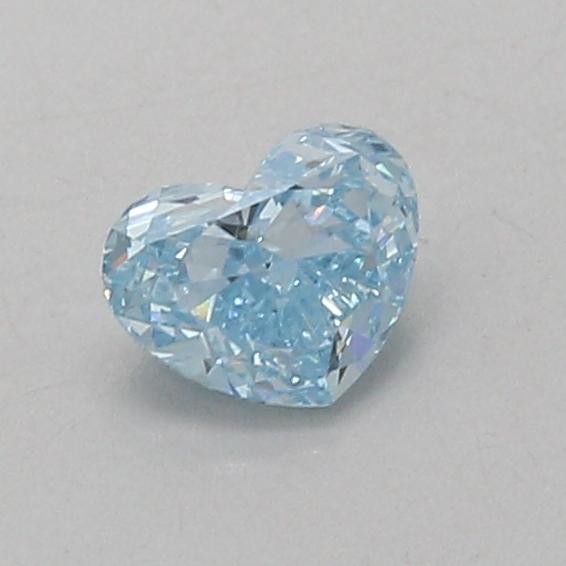 0.54 Ct. Fancy Vivid Blue Heart Lab Grown Diamond