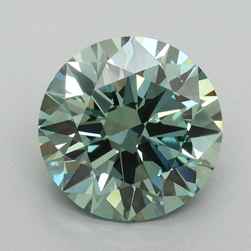 1.76 Ct. Fancy Vivid Green Round Lab Grown Diamond