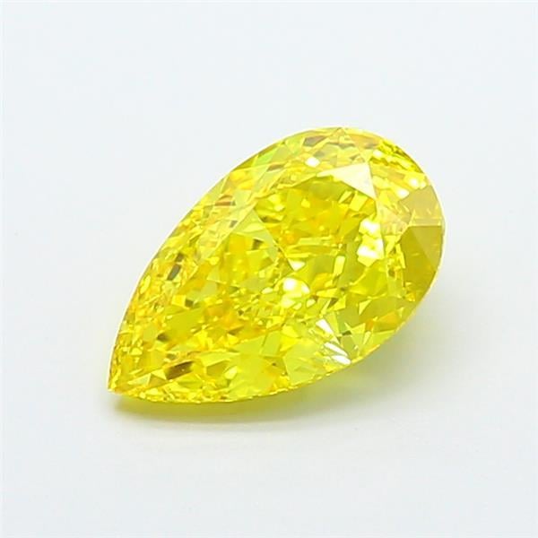 2.20 Ct. Fancy Vivid  Yellow Pear Lab Grown Diamond