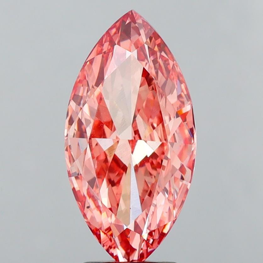 5.48 Ct. Fancy Vivid  Pink Marquise Lab Grown Diamond
