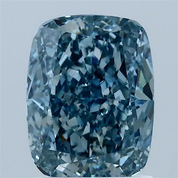 2.04 Ct. Fancy Vivid Blue Cushion Lab Grown Diamond