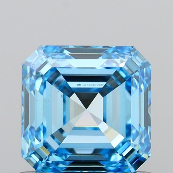 1.00 Ct. Fancy Vivid Blue Asscher Lab Grown Diamond