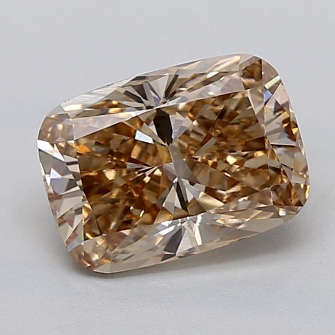 1.35 Ct. Fancy Light  Brown Cushion Lab Grown Diamond