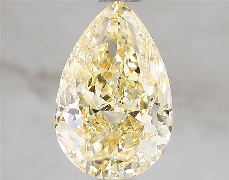 2.60 Ct. Fancy Intense Yellow Pear Lab Grown Diamond