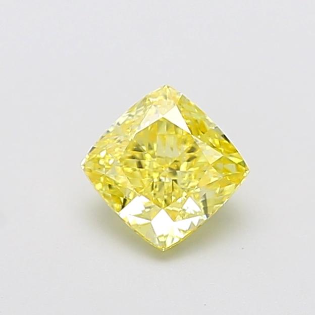 1.03 Ct. Fancy Intense  Yellow Cushion Lab Grown Diamond