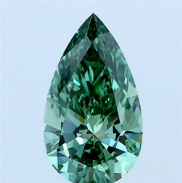 1.52 Ct. Fancy Vivid Green Pear Lab Grown Diamond