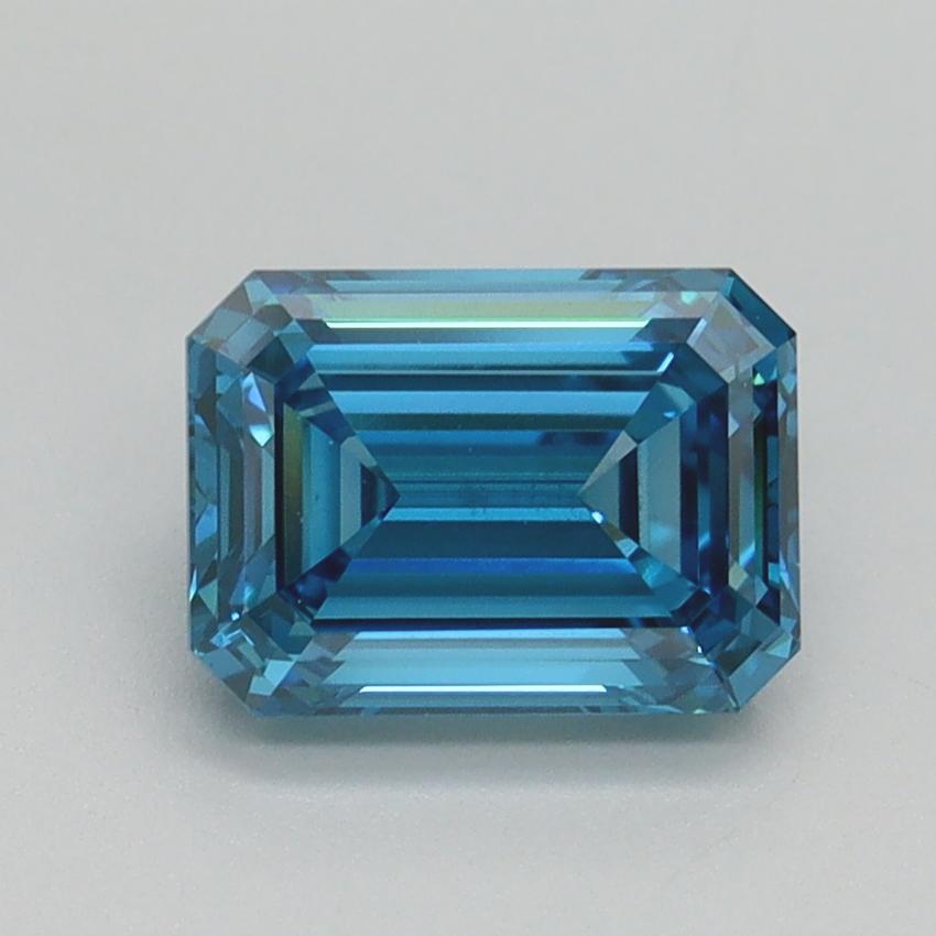 1.64 Ct. Fancy Vivid Blue Emerald Lab Grown Diamond