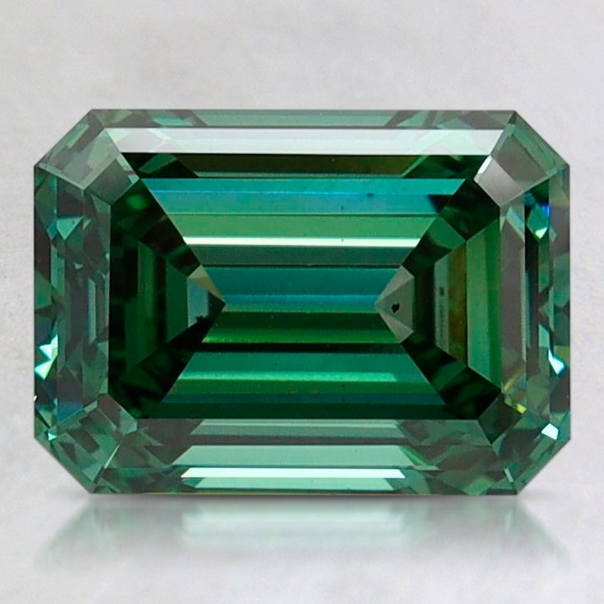 2.48 Ct. Fancy Vivid Pacific Green Emerald Lab Grown Diamond