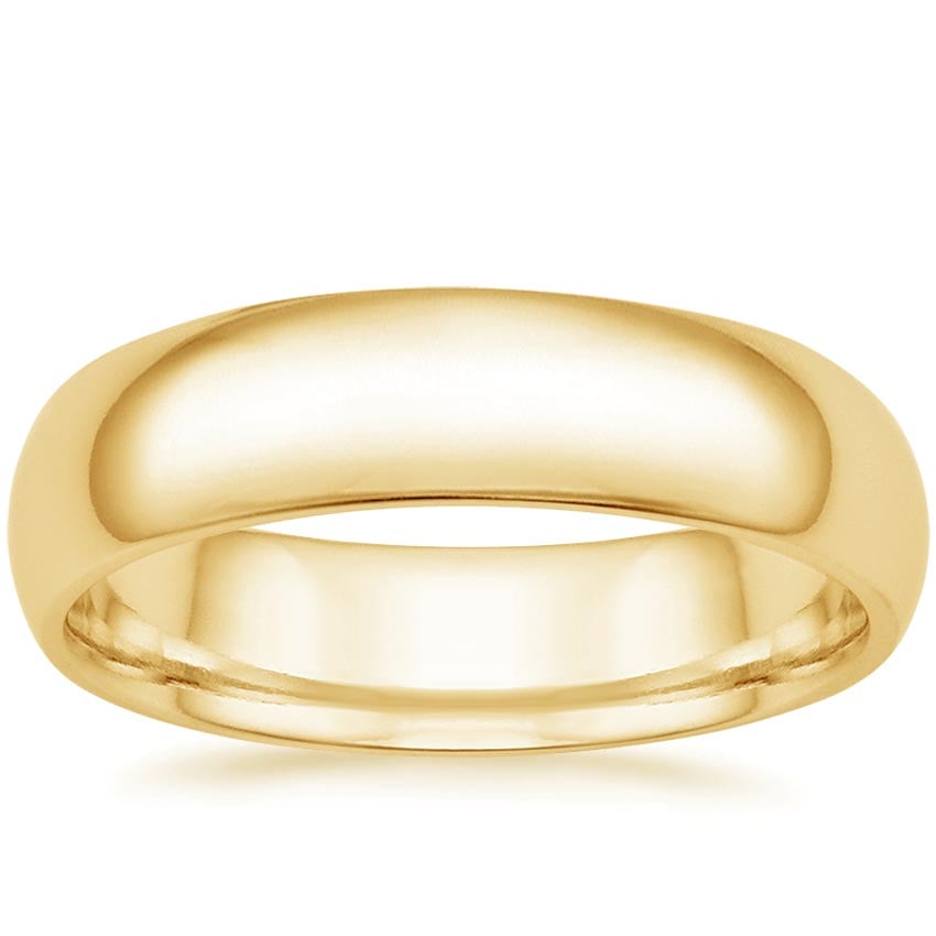 14K Solid Yellow Gold Weddings Band for Men and Women Se 5-11 Free Engraving 4MM 
