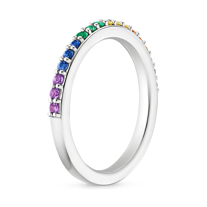 Rainbow Ring in Platinum