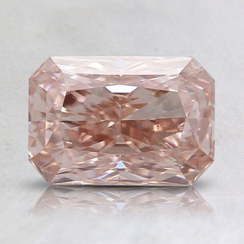 1.00 Ct. Fancy Orangy Pink Radiant Lab Grown Diamond