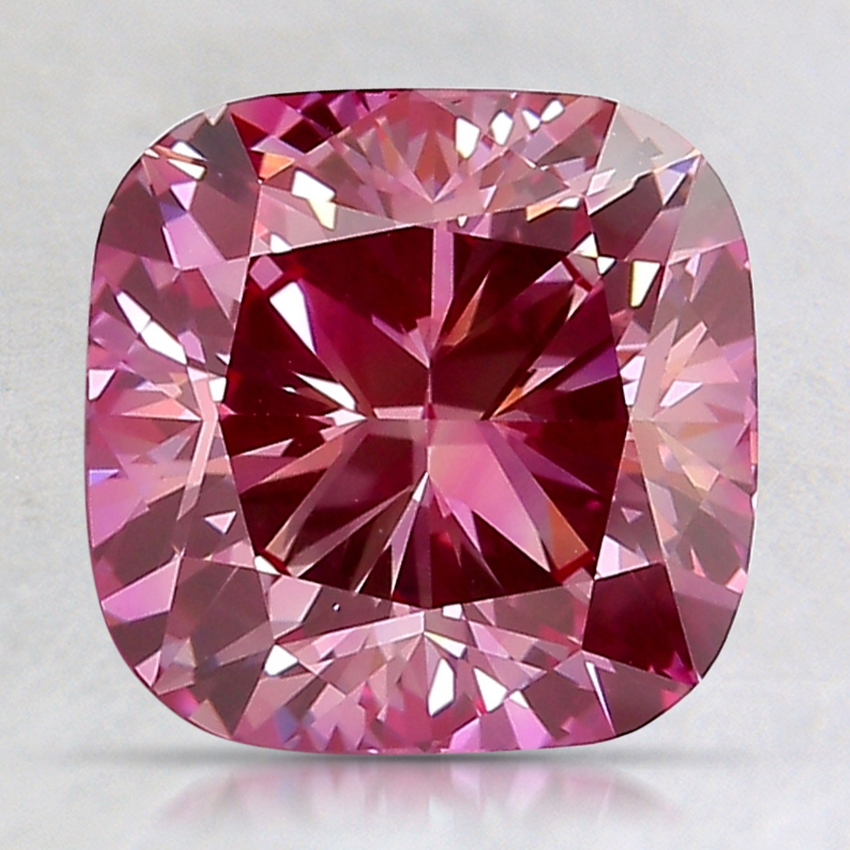 2.50 Ct. Fancy Vivid Purplish Pink Cushion Lab Created Diamond
