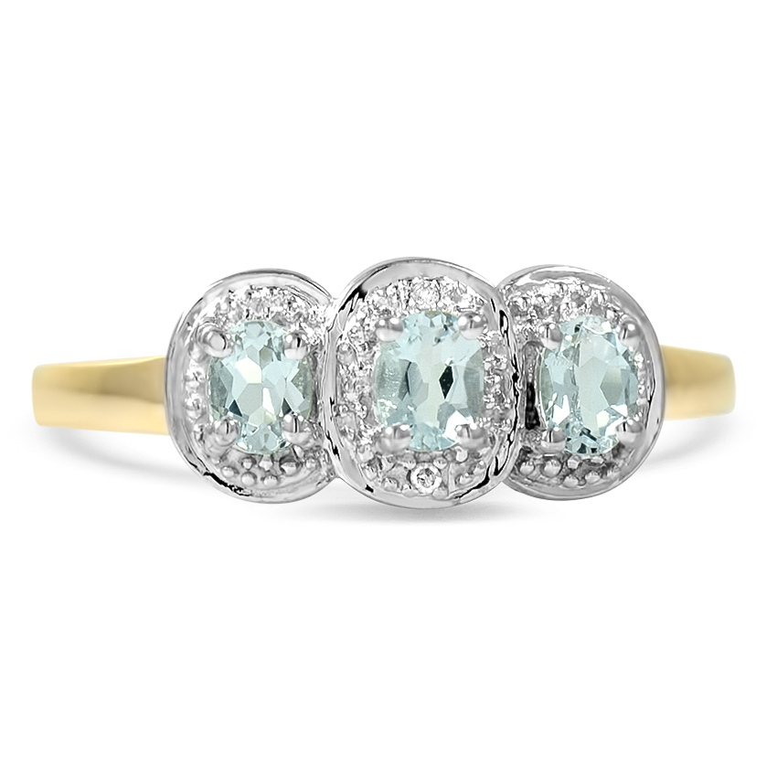 Modern Aquamarine Vintage Ring