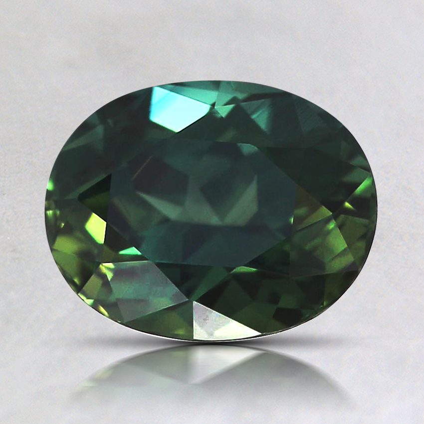 8x6.4mm Unheated Teal Oval Sapphire