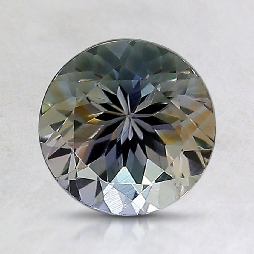 7.1mm Unheated Parti-Color Round Tanzanite