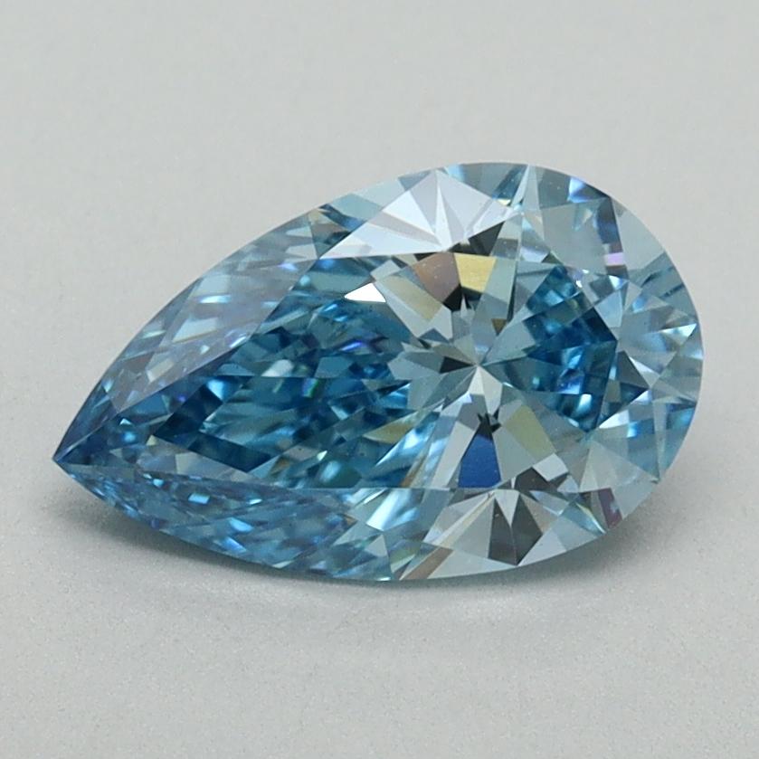 1.26 Ct. Fancy Vivid Blue Pear Lab Grown Diamond