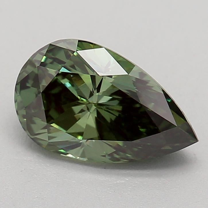 0.73 Ct. Fancy Deep Green Pear Lab Grown Diamond