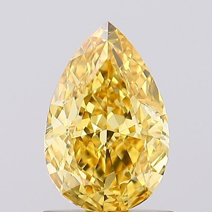 1.07 Ct. Fancy Vivid Yellow Pear Lab Grown Diamond