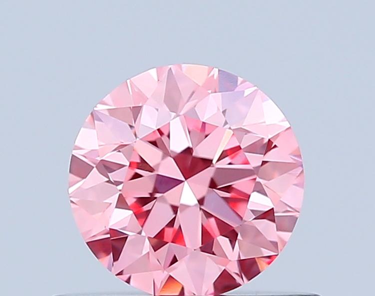 0.51 Ct. Fancy Vivid Pink Round Lab Grown Diamond