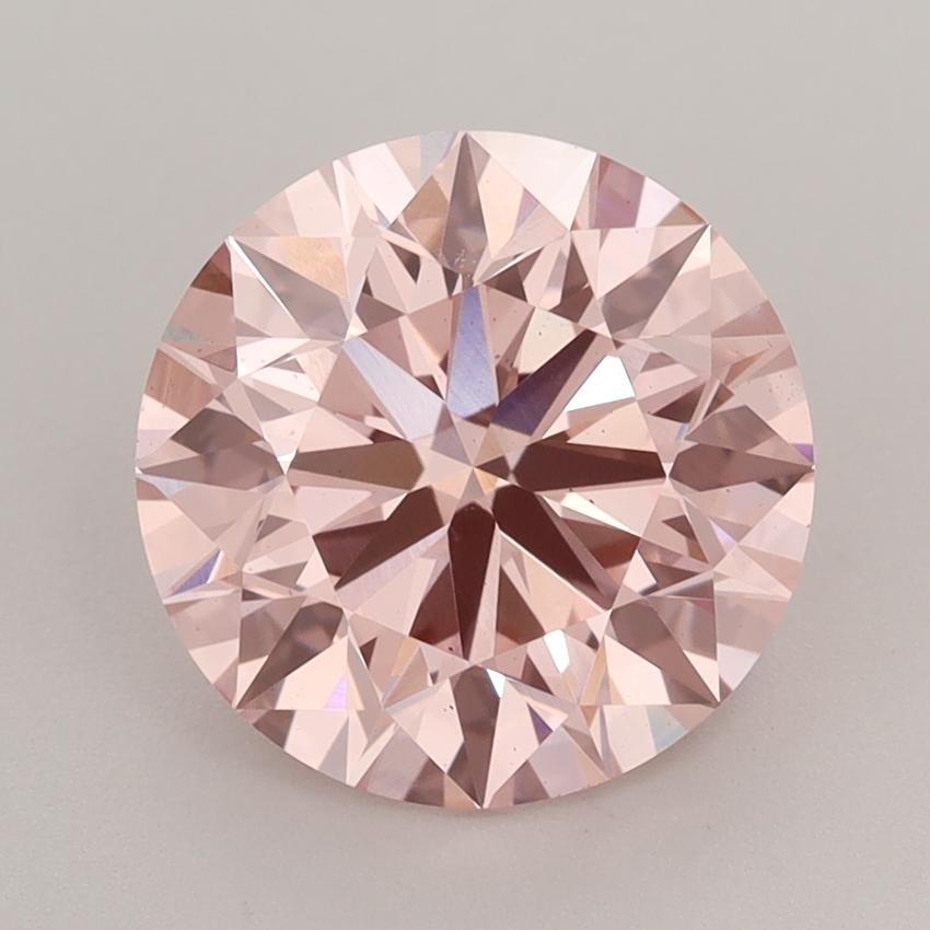 3.01 Ct. Fancy Vivid  Pink Round Lab Grown Diamond