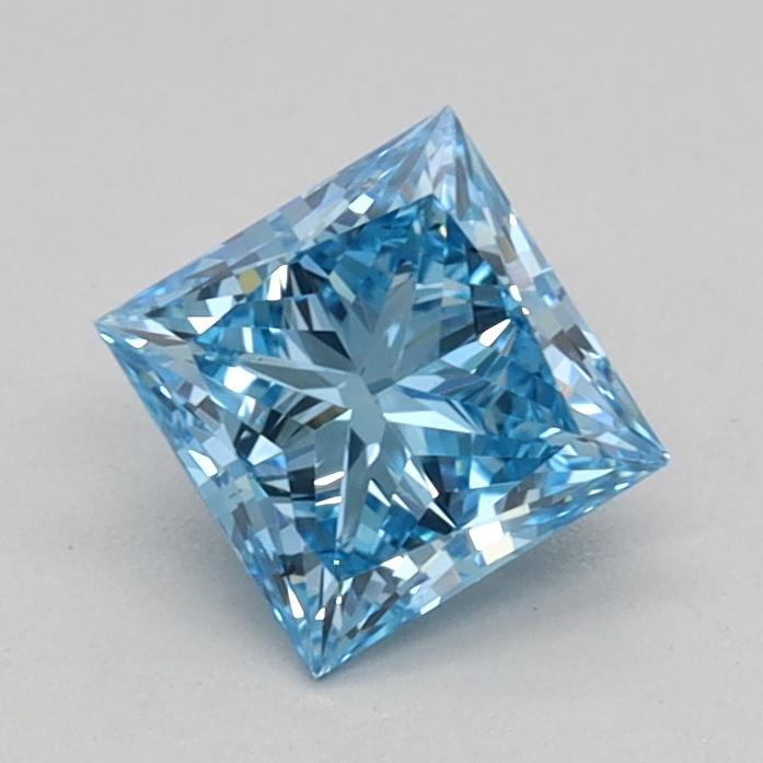 0.55 Ct. Fancy Vivid Blue Princess Lab Grown Diamond