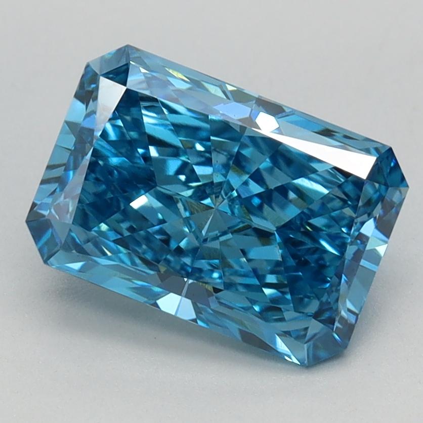 1.51 Ct. Fancy Vivid Blue Radiant Lab Grown Diamond