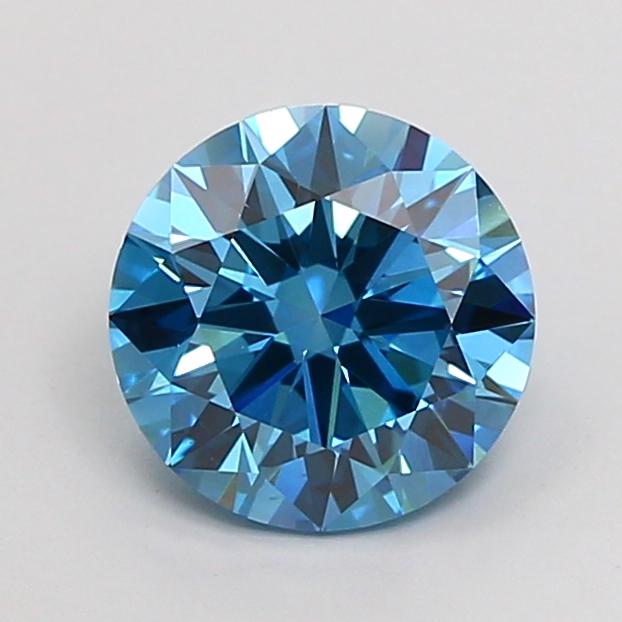 1.70 Ct. Fancy Vivid Blue Round Lab Grown Diamond