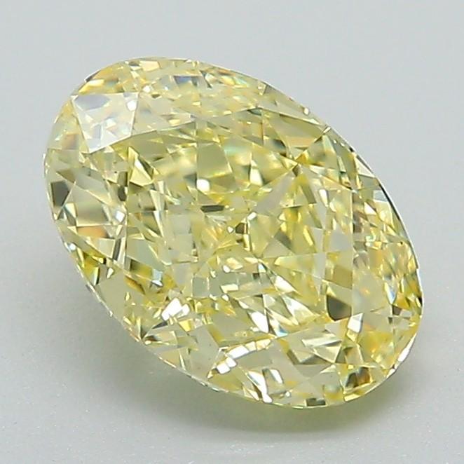 1.54 Ct. Fancy Intense Yellow Oval Lab Grown Diamond