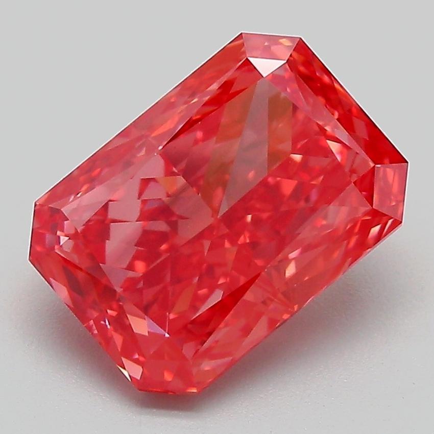3.06 Ct. Fancy Vivid Red Radiant Lab Grown Diamond
