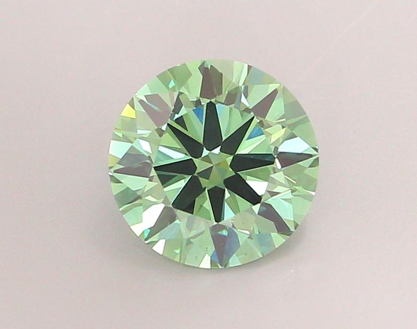 2.00 Ct. Fancy Vivid  Green Round Lab Grown Diamond