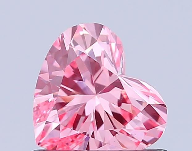 0.65 Ct. Fancy Vivid Pink Heart Lab Grown Diamond