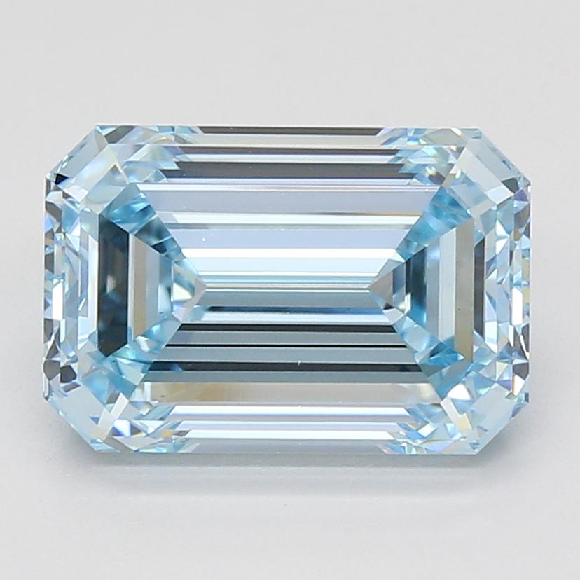 5.10 Ct. Fancy Intense Blue Emerald Lab Grown Diamond