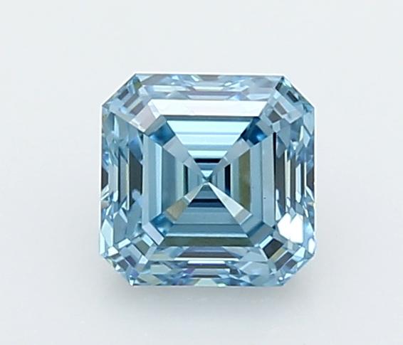 1.04 Ct. Fancy Vivid  Blue Asscher Lab Grown Diamond