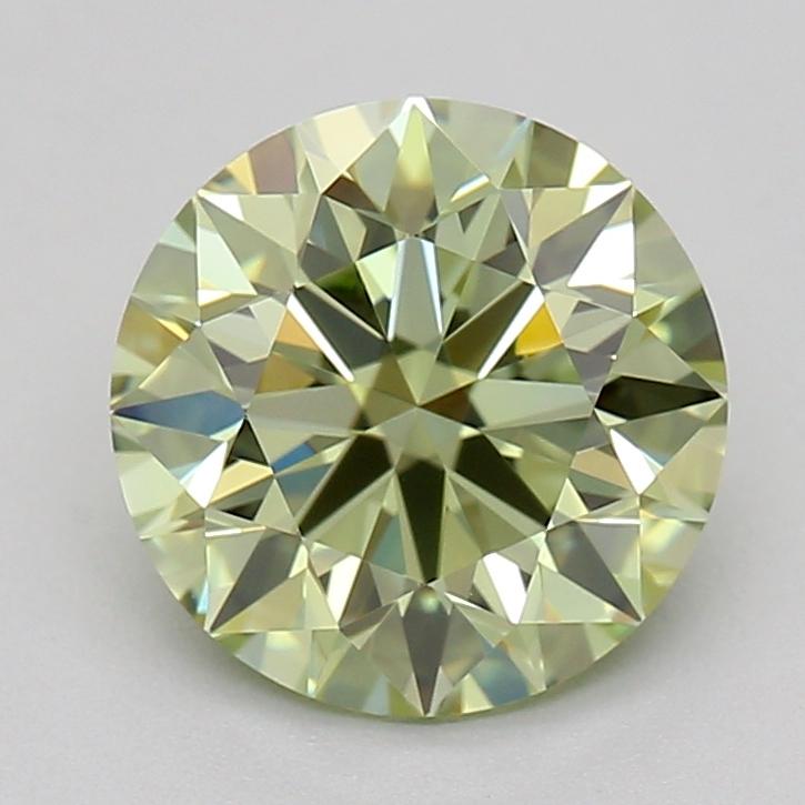 1.07 Ct. Fancy Intense  Green Round Lab Grown Diamond