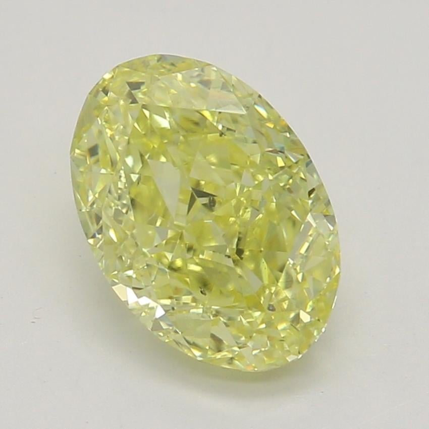 1.04 Ct. Fancy Intense Yellow Oval Diamond
