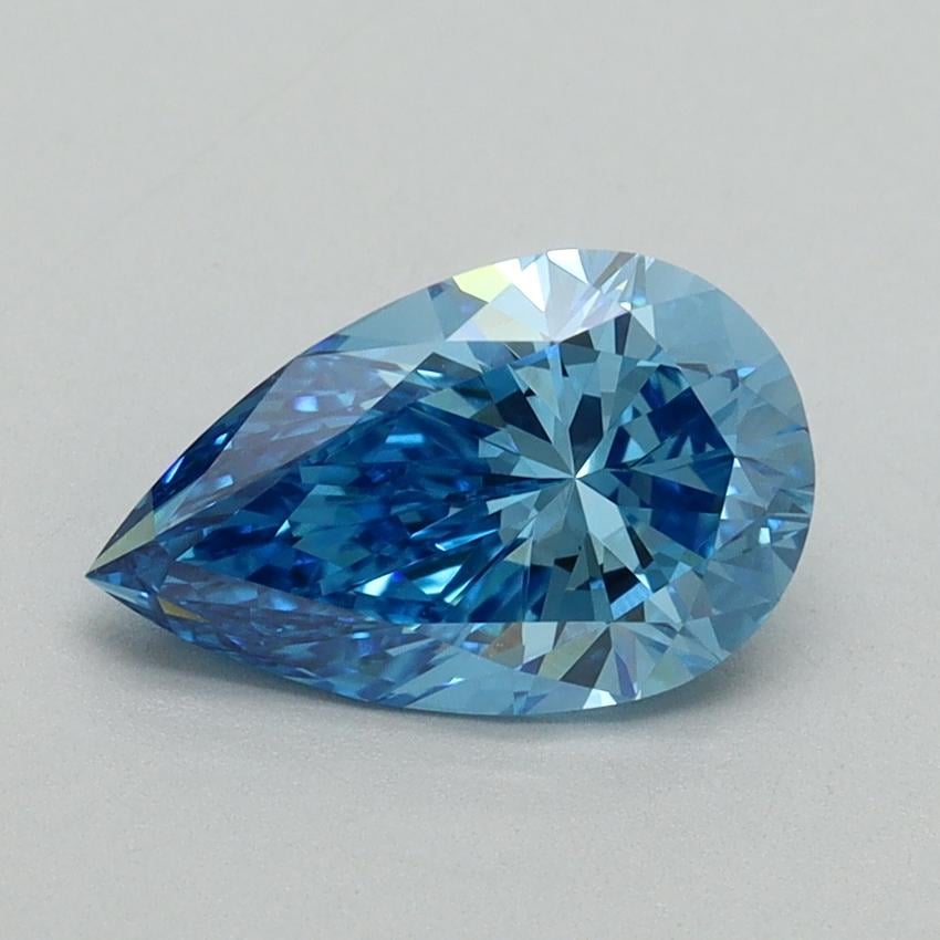 1.53 Ct. Fancy Vivid Blue Pear Lab Grown Diamond