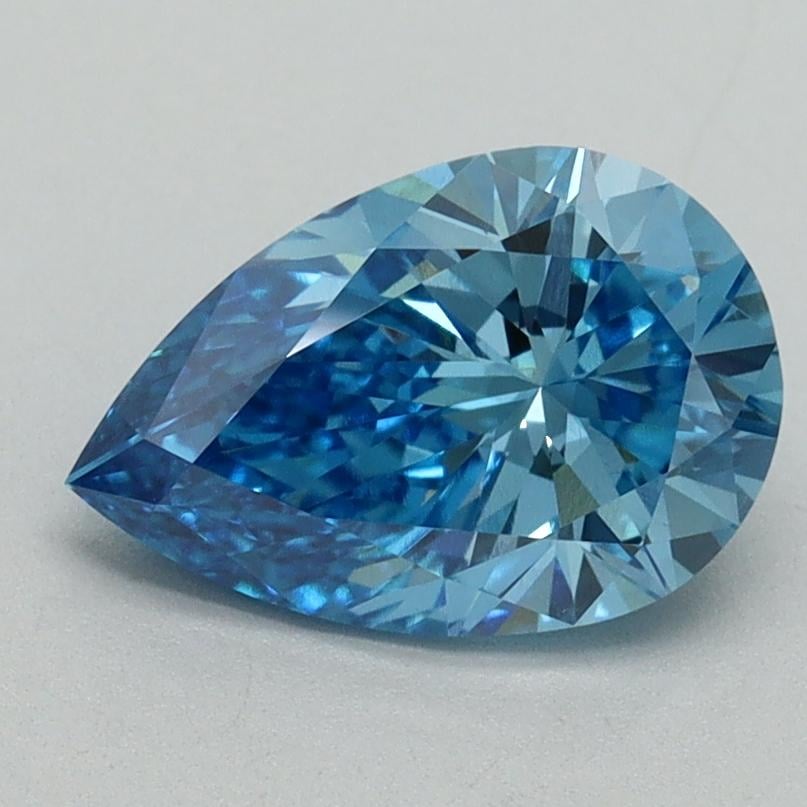 1.55 Ct. Fancy Vivid Blue Pear Lab Grown Diamond