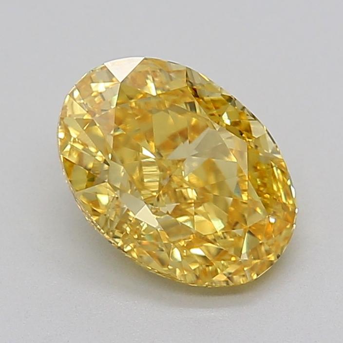 1.66 Ct. Fancy Intense  Yellow Oval Lab Grown Diamond