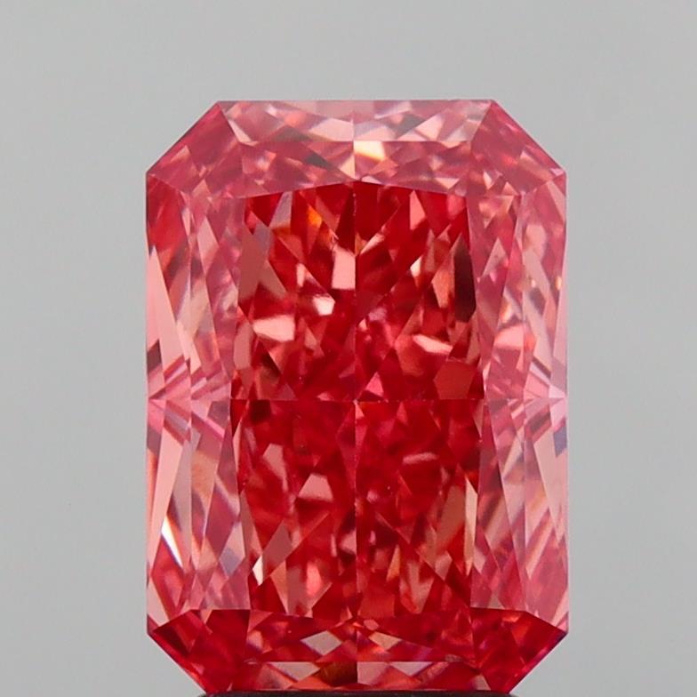 3.31 Ct. Fancy Vivid  Pink Radiant Lab Grown Diamond